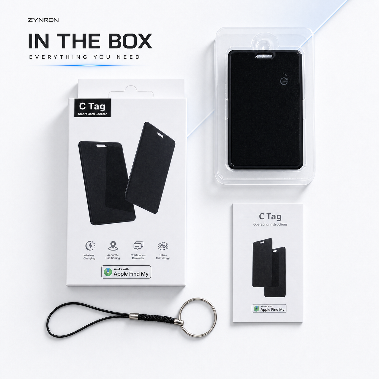 ZYNRON Slim Wallet Tracker Card