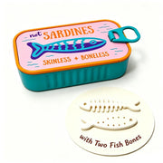 Pink and Turquoise sardine travel jewelry case