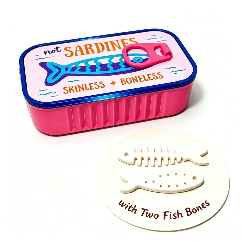 Pink and Rose Red sardine travel jewelry case