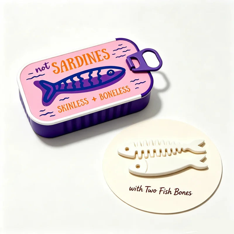 Pink and Purple sardine travel jewelry case