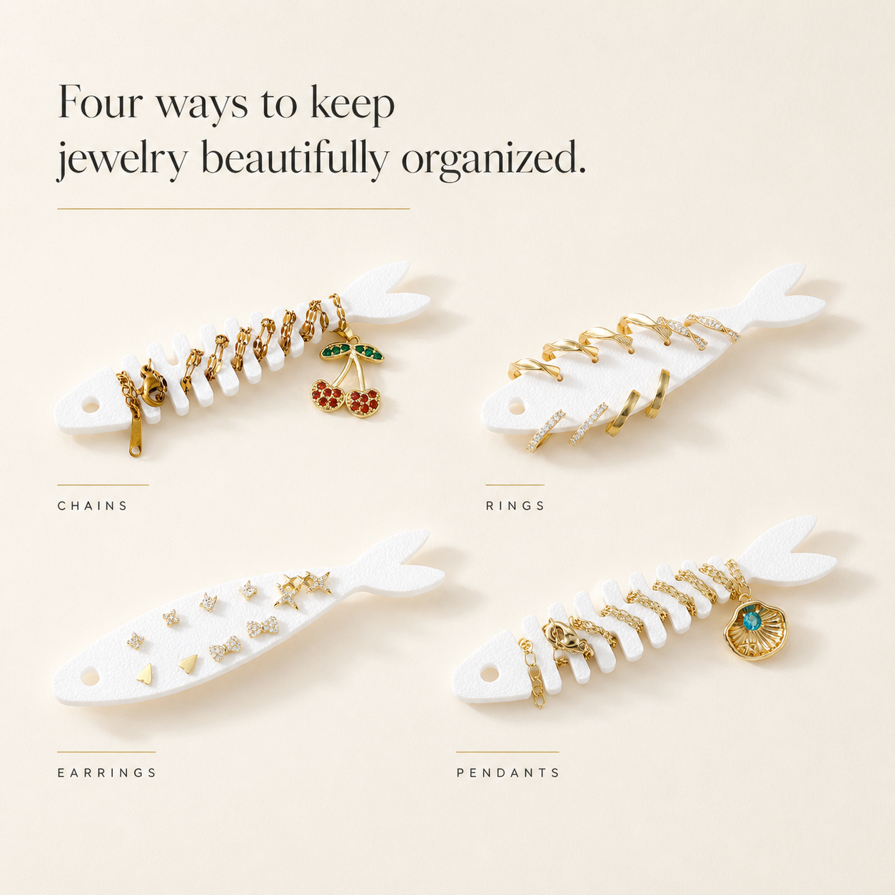 Extra Fishbone Jewelry Organizer