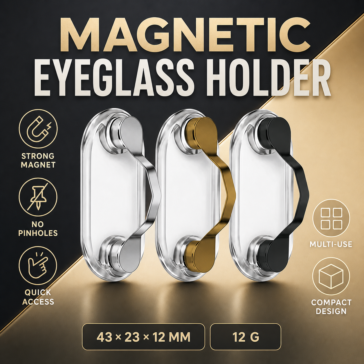 Magnetic Eyeglass Holder Clip